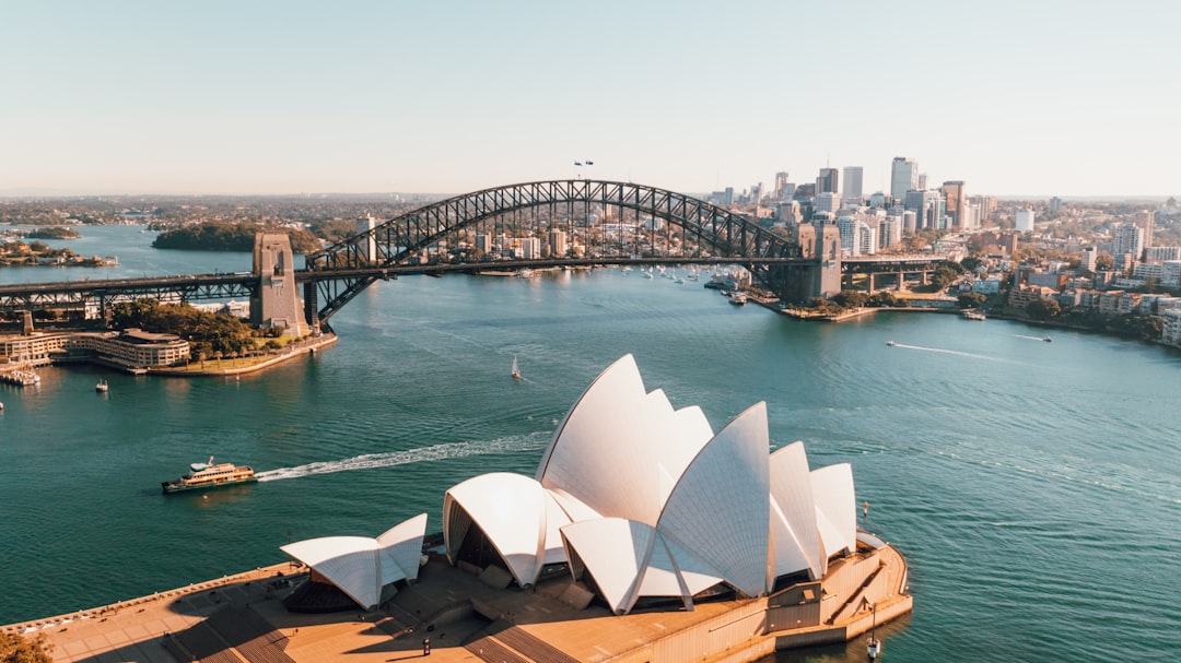 Sydney Opera House viewed from the harbour during the day